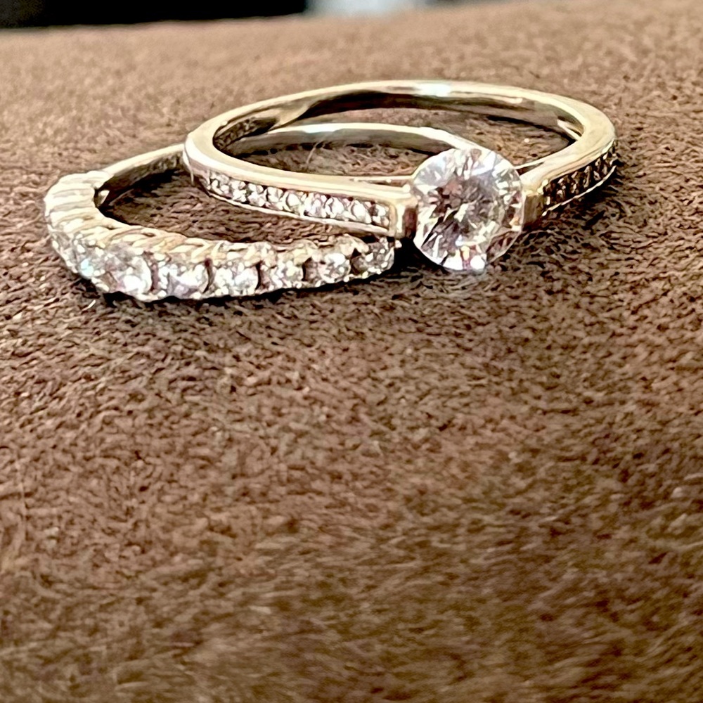 Sterling silver costume rings size 8